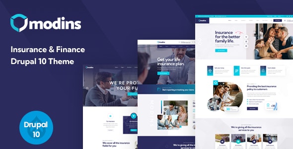 Modins - Insurance &amp; Finance Drupal 10 Theme