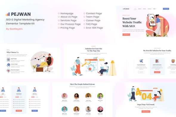 Pejwan - SEO &amp; Digital Marketing Agency Template Kit