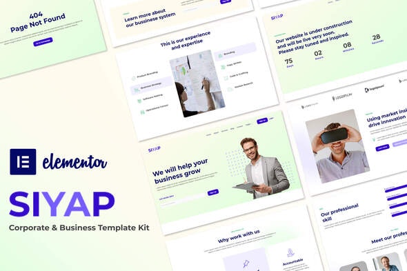 Siyap - Corporate &amp; Business Elementor Template Kit
