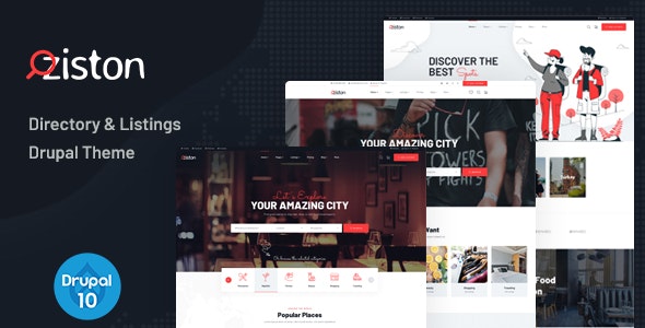 Ziston - Directory &amp; Listing Drupal 10 Theme